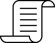 Paper With Text And Curved Upper And Bottom Borders Line Art Illustration Svg, Free Vectors File